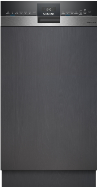 Siemens SR53ES01LD - extraklasse - teilintegrierter Geschirrspüler, 45 cm, Gebürsteter Stahl