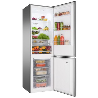 Amica KGC 15494 E - Total NoFrost, Edelstahloptik, 55 cm breit